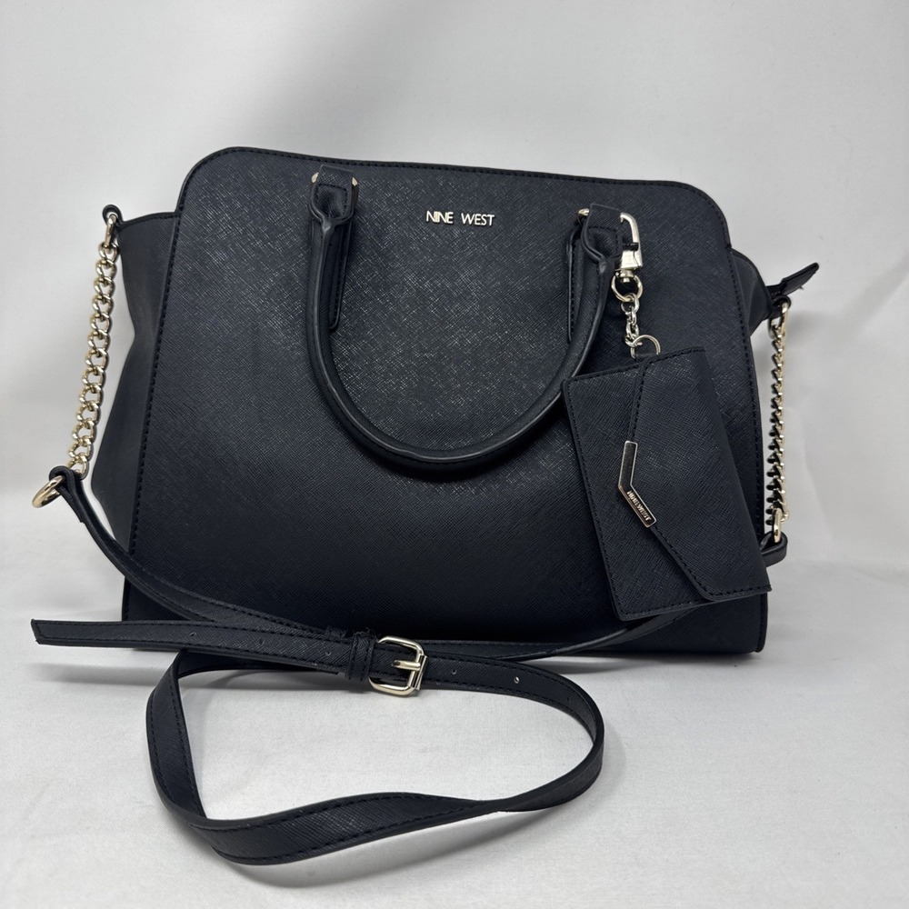 Nine West Black Faux Leather Crossbody Purse